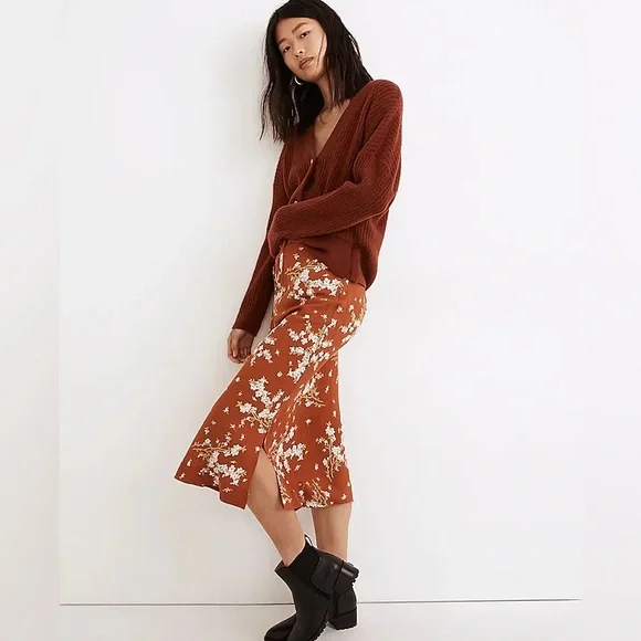 Madewell Skirts Madewell Drawstring Midi Slip Skirt In